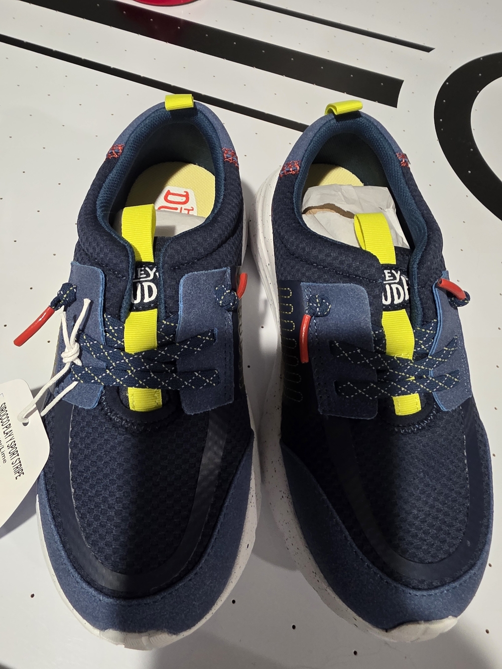 HEY DUDE Boys Navy Blue Athletic Sneakers